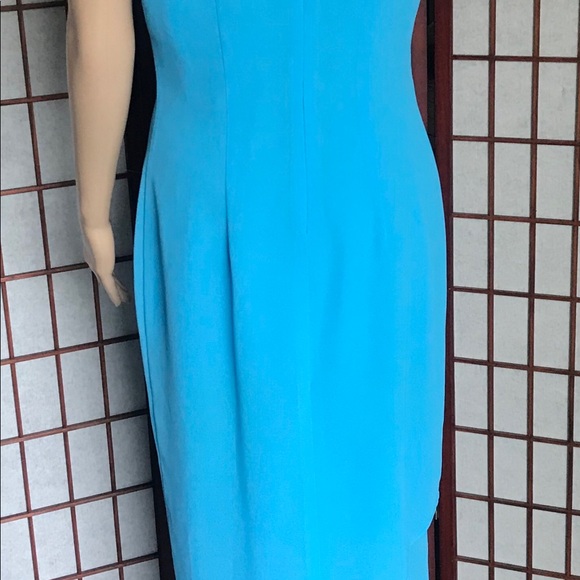 Joseph Ribkoff Sheer A Line Dress &Matching Wrap - Picture 5 of 8